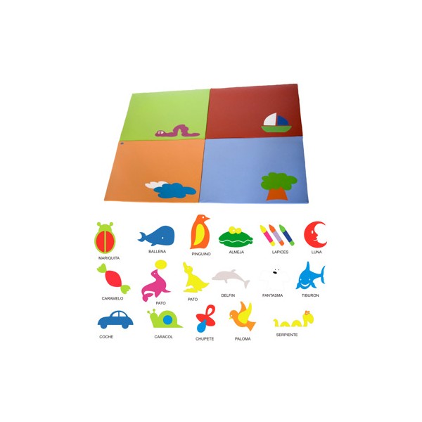 Mo tatami tacto piel 130x130x2cm sin/mot