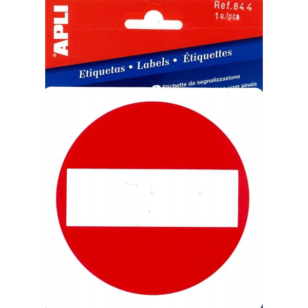 Etiqueta Prohibido el paso 114x114