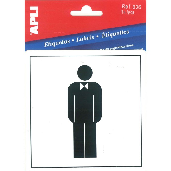 Etiqueta Lavabo caballeros 114x114