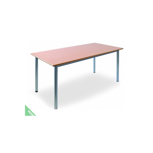 Mesa rent. DM 280: 160x80 encim. Haya estruc. Gris