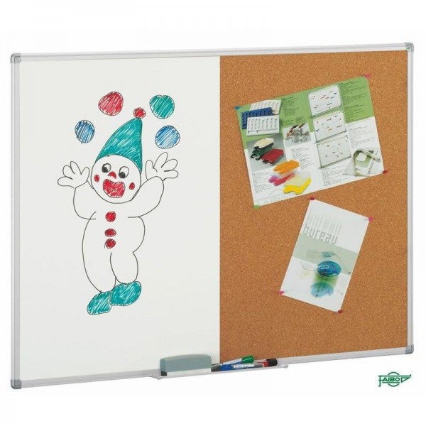 Pizarra 2 usos m-alum bl/cor 60x90 608-3