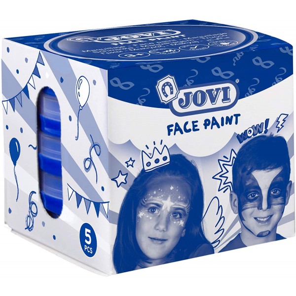 Estuche 5 botes maquillaje Face Paint Azul Claro
