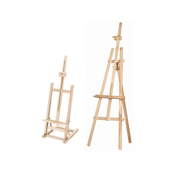 Caballete pintura madera de pino alt. 180cm.