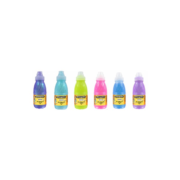 Pintura en gel purpurina 250ml vi neon