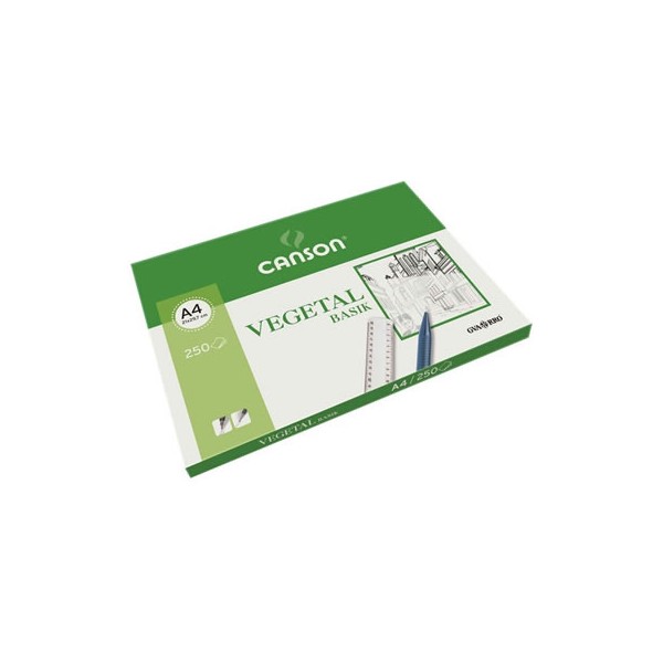 Caja 250 h. papel vegetal A4