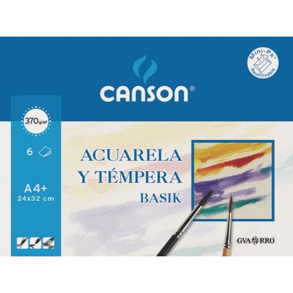 Minipack de 6 h. Basik acuarela A4+