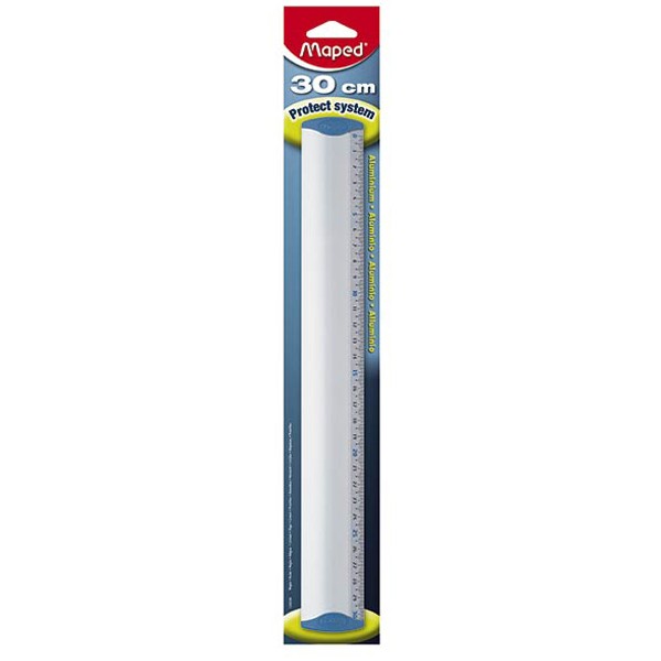 Regla metalica de Aluminio 30 cm.