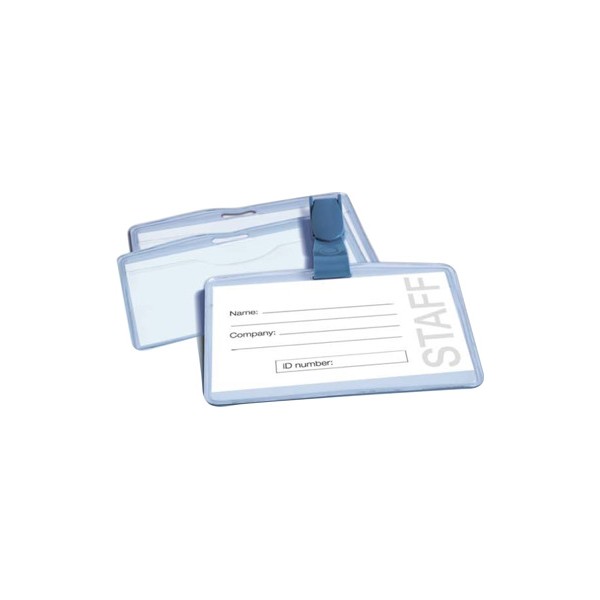 Caja con 25 identificadores y pinzas
