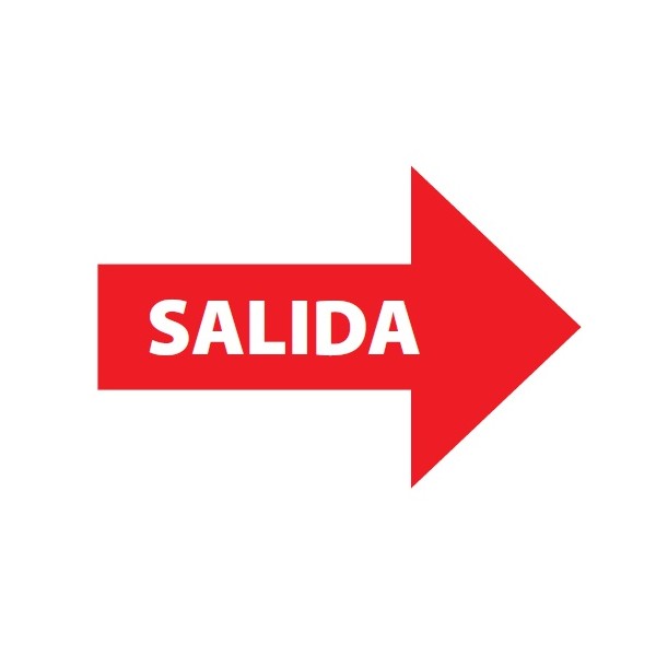 Señal adh flecha salida roja 30cm