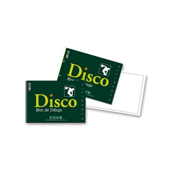 Bloc dibujo Disco pegado 130g 20h recuadro P10  160r