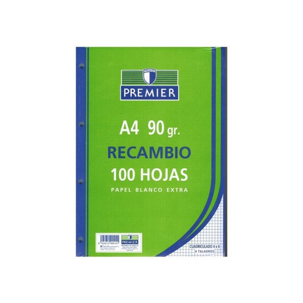 Recambio A4 90grs cuadro 4x4 100h 4 taladros (40)