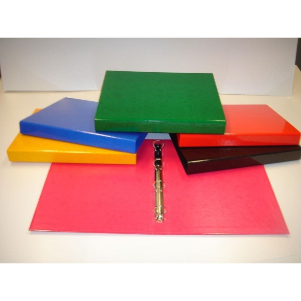 Carpeta carton forrado 2 anillas de 40 mm Azul