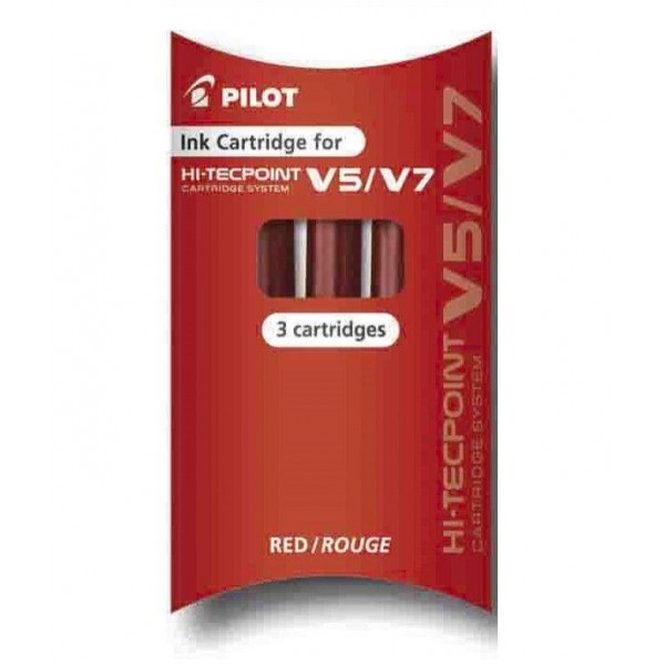 Recambio boligrafo Pilot V5/V7 rojo C3 (12)