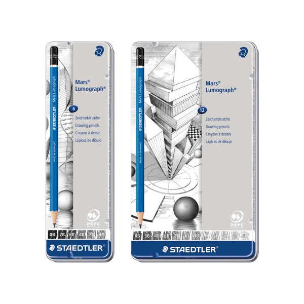 Estuche metal Mars Lumograph 6 graduaciones