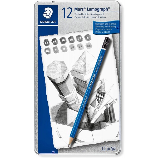 Estuche metal Mars Lumograph 12 graduaciones